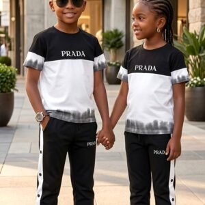children sport wear white &black