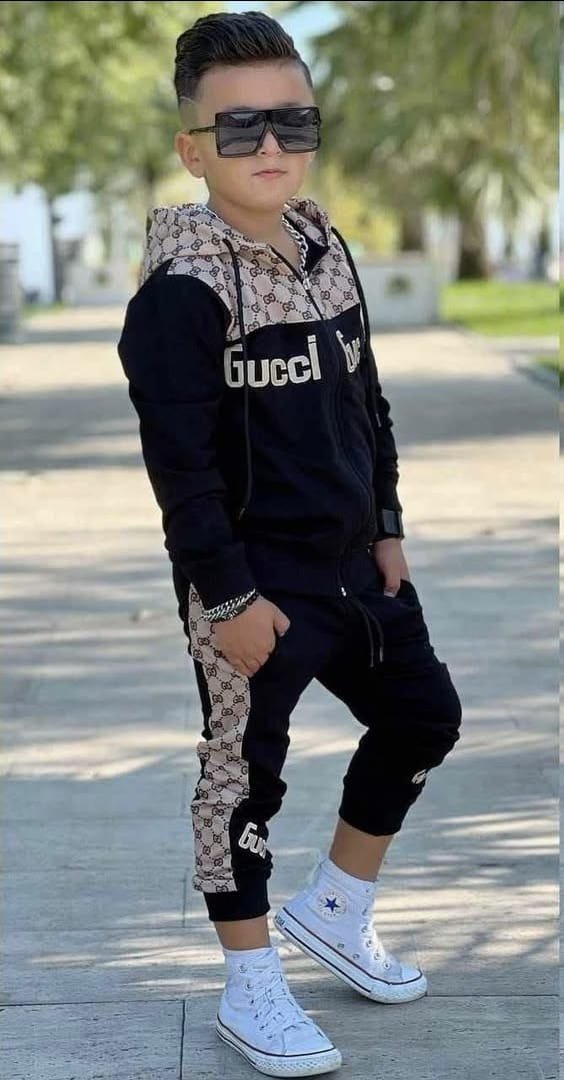 luxury kids 2 piece tracksuit black luxury kids 2 piece tracksuit black