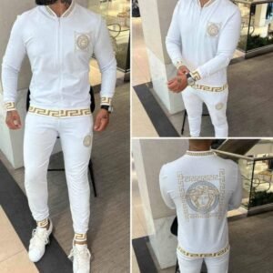 luxury sport chic 2 piece set white