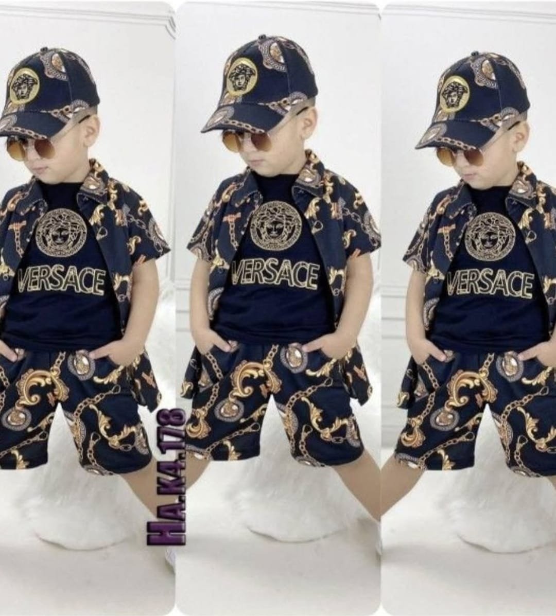 Luxury kids 3in1 set navygold luxury kids 3in1 set navygold